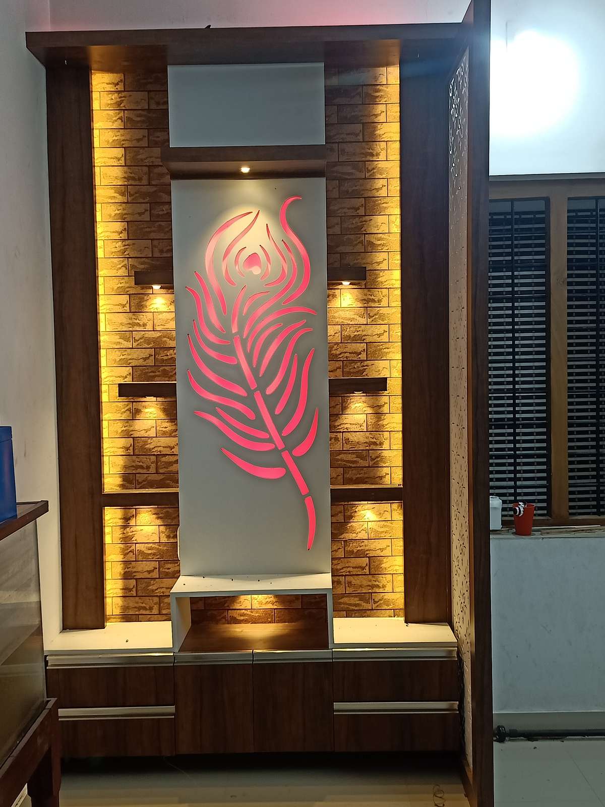 Lighting, Prayer Room, Storage Designs by Interior Designer Gypsumcastle thrissur, Thrissur | Kolo