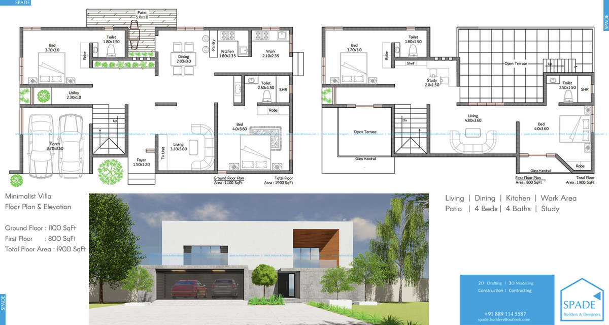 Designs by Contractor SPADE Builders, Thiruvananthapuram | Kolo
