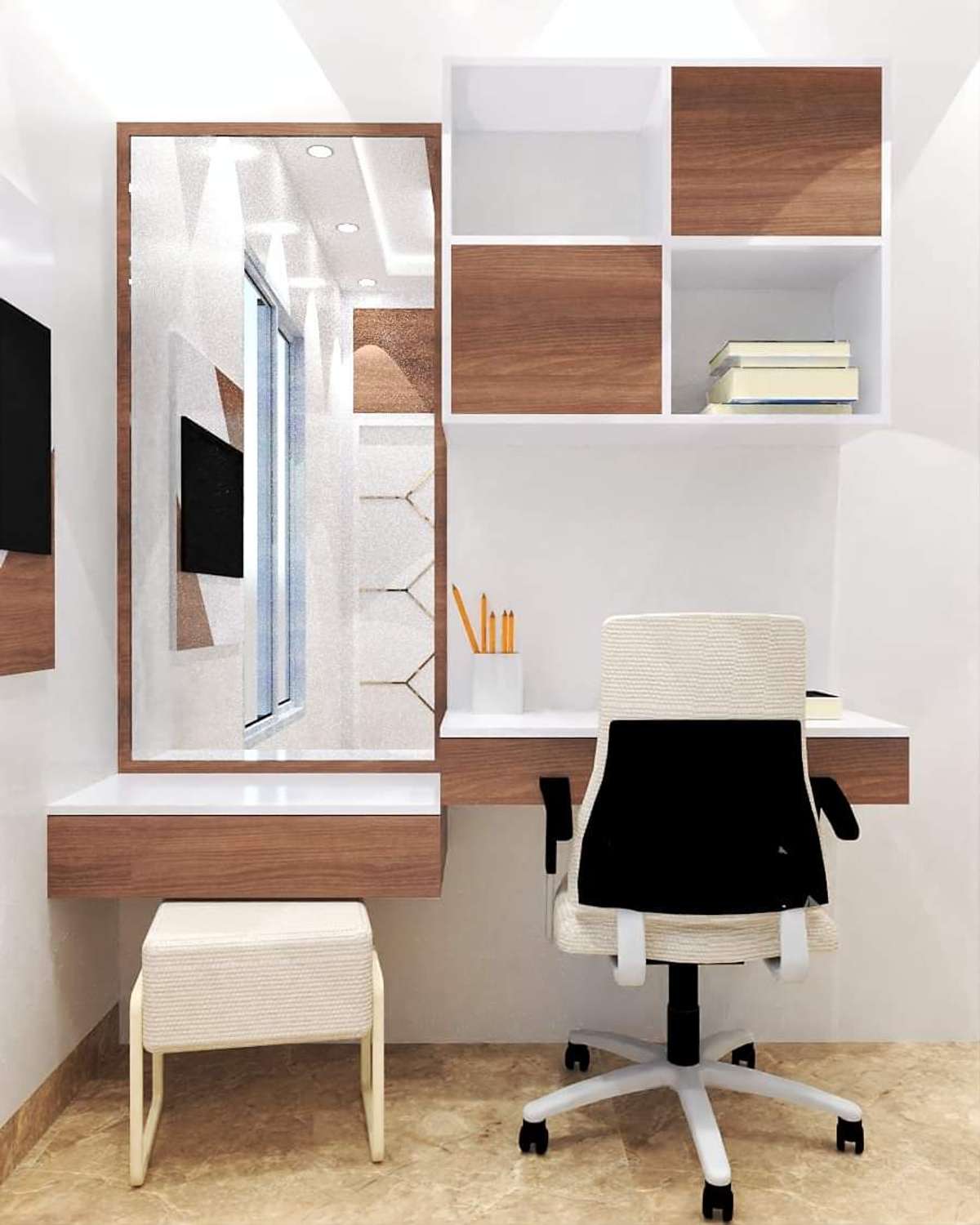 Ceiling, Furniture, Bedroom, Storage, Lighting Designs by Interior Designer Housie Interior, Jaipur | Kolo