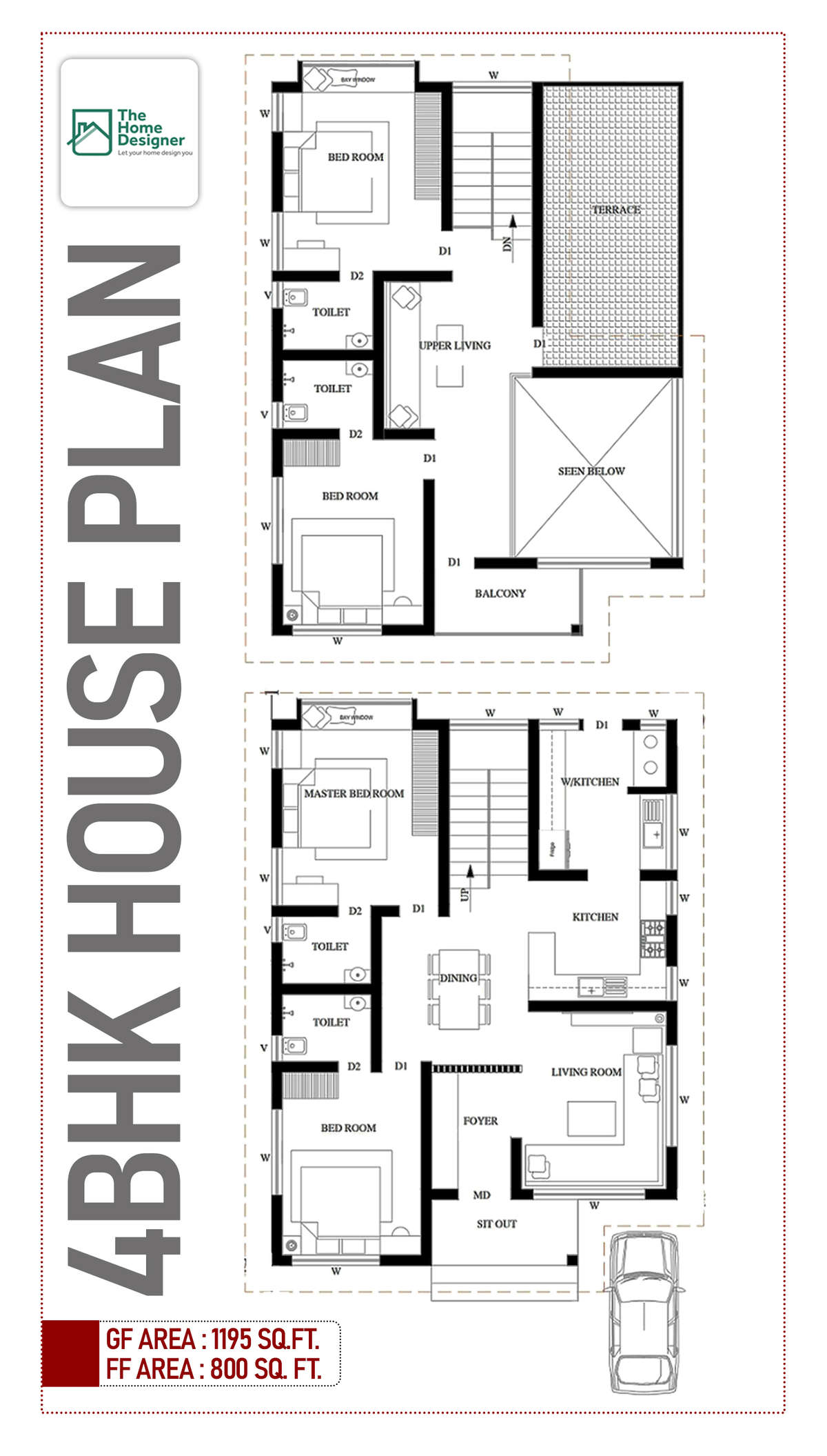 Designs by 3D & CAD The Home Designer, Kozhikode | Kolo