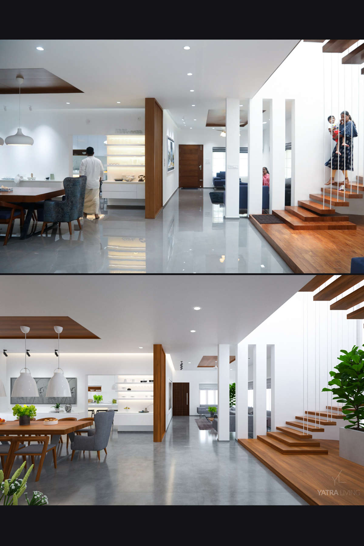 Dining, Furniture, Staircase, Table, Home Decor Designs by Architect YatraLiving Architecture Interior, Ernakulam | Kolo