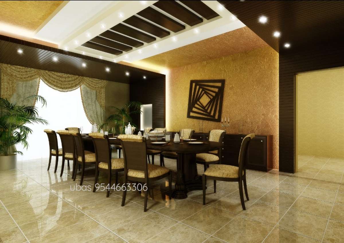 Ceiling, Dining, Furniture, Lighting Designs by Interior Designer Mohammed ubas, Thrissur | Kolo