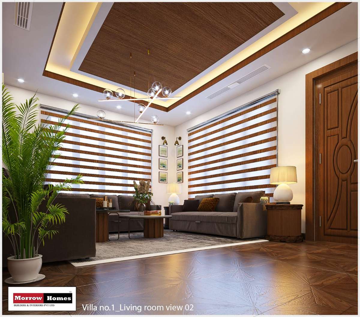 Ceiling, Furniture, Lighting, Living, Table Designs by Architect morrow home designs, Thiruvananthapuram | Kolo