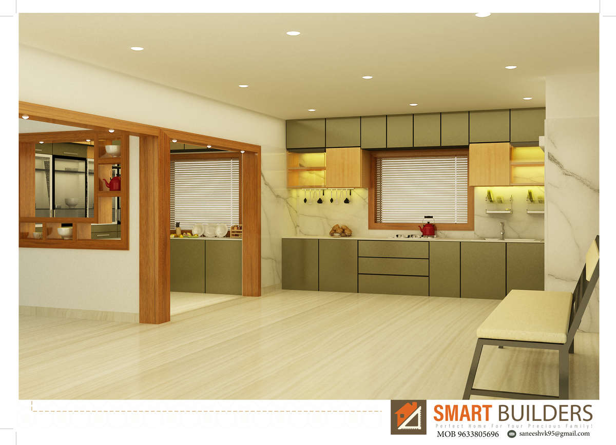 Kitchen, Lighting, Storage Designs by Architect ??????????????? vk vk, Kannur Kolo
