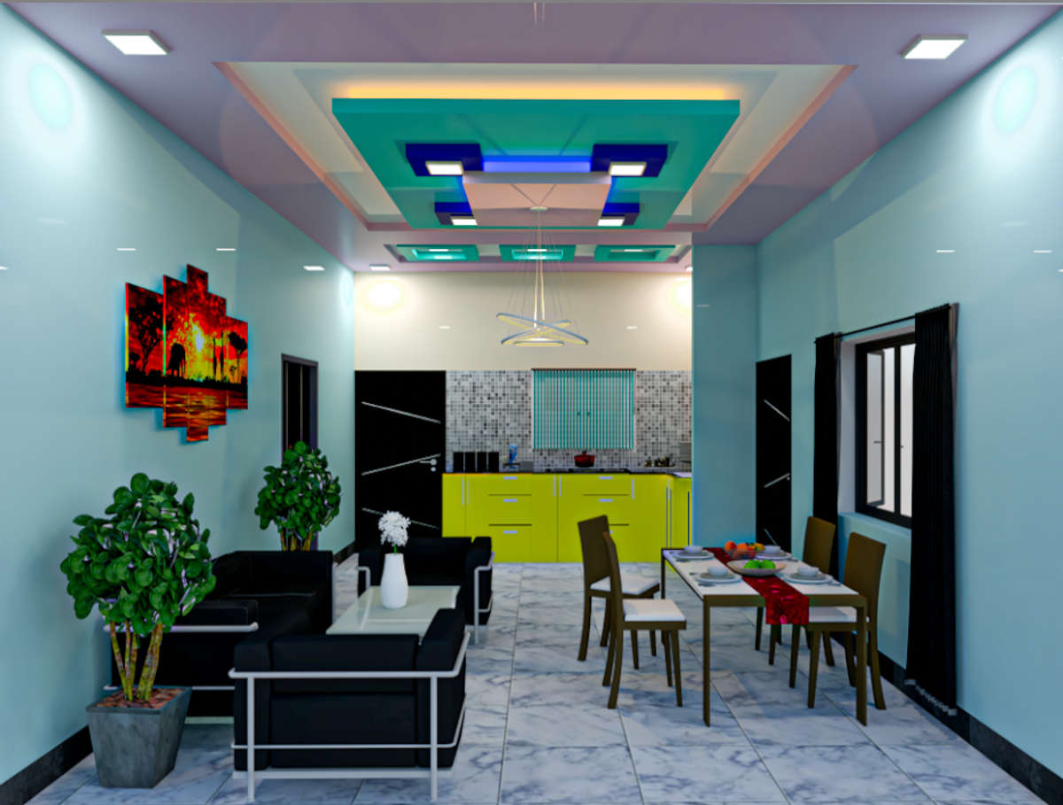 Ceiling, Dining, Furniture, Table Designs by Architect Ar Salman Haider Ar Ananya Kumari, Delhi | Kolo