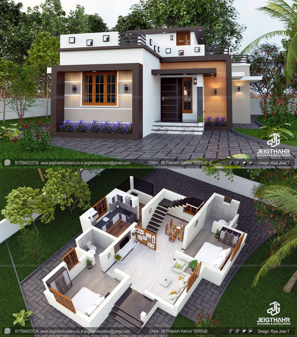 Designs by Contractor JEIGTHAHR BUILDERS AND DEVELOPERS, Thrissur | Kolo