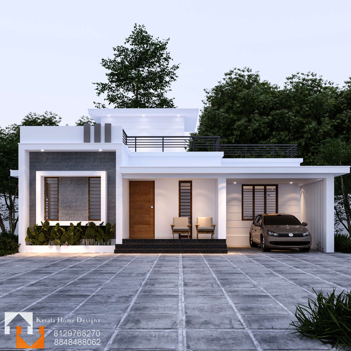 Exterior, Lighting Designs by 3D & CAD Kerala Home Designz, Kozhikode | Kolo