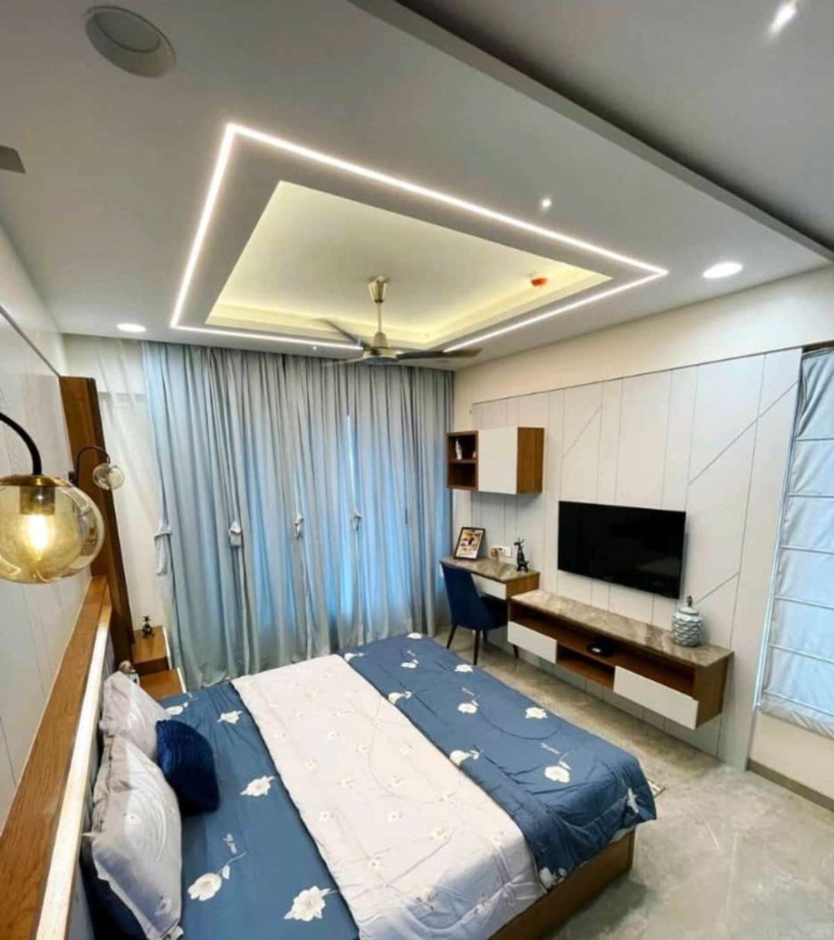 Ceiling, Furniture, Storage, Bedroom, Wall Designs by Interior Designer Nadeem Mirza, Delhi | Kolo