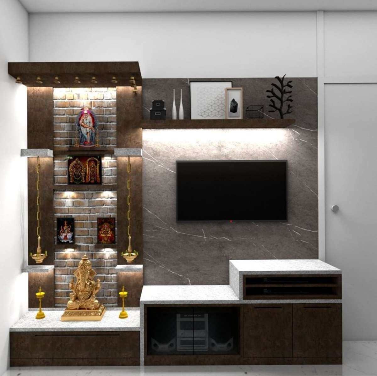 Living, Lighting, Storage Designs by Interior Designer ER Gaurav Arya, Ghaziabad | Kolo