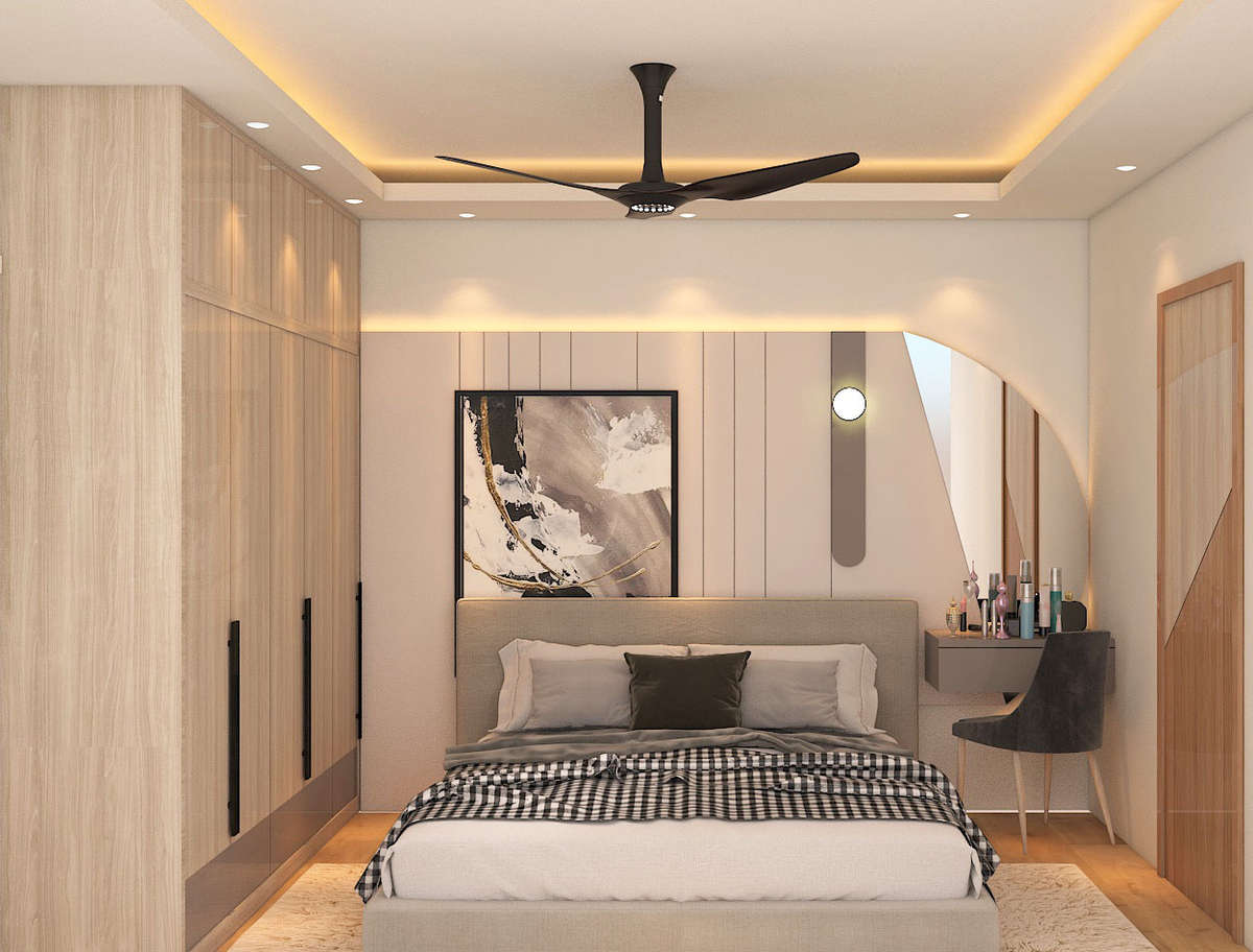 Ceiling, Furniture, Lighting, Storage, Bedroom Designs by Interior Designer paridhi rai, Jaipur | Kolo
