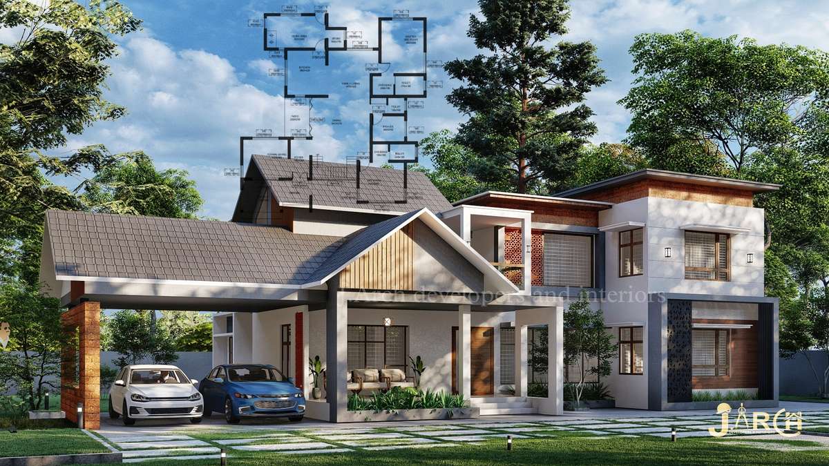Exterior, Plans Designs by Architect jismal , Malappuram | Kolo