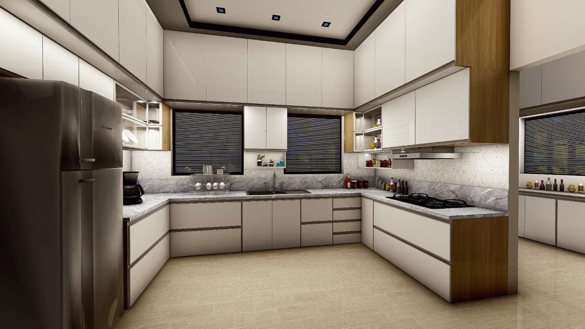 Kitchen, Storage Designs by Architect vivek manoj, Thiruvananthapuram | Kolo