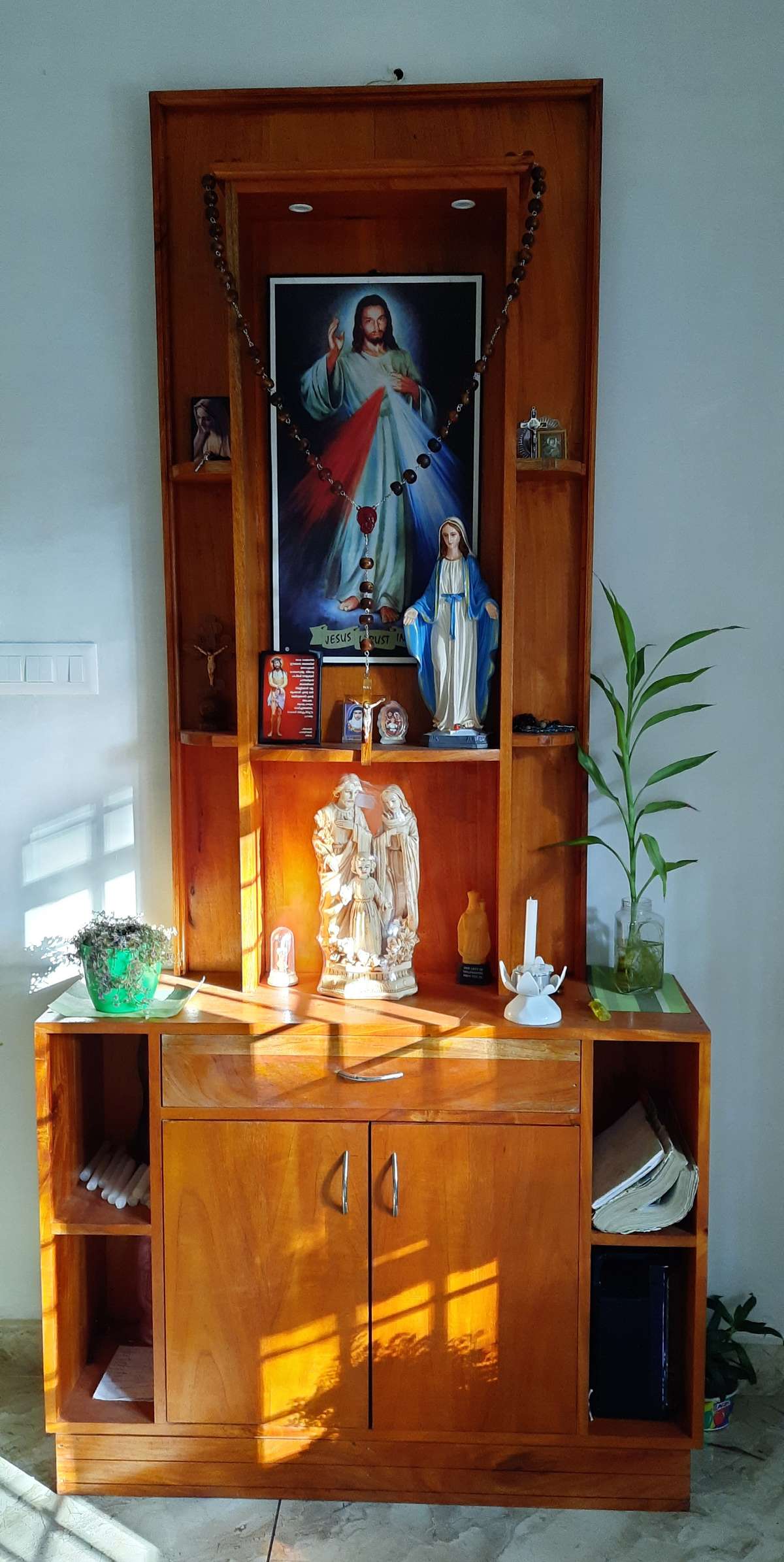 Prayer Room, Storage Designs by Interior Designer E K CARPENTRY, Wayanad | Kolo