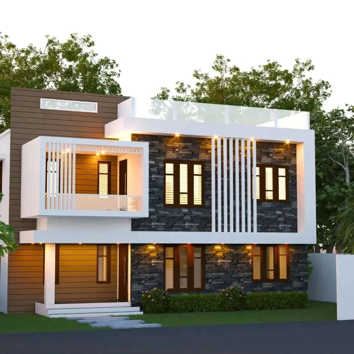 Exterior, Lighting Designs by Contractor FEBINA leehabuilders, Kannur | Kolo