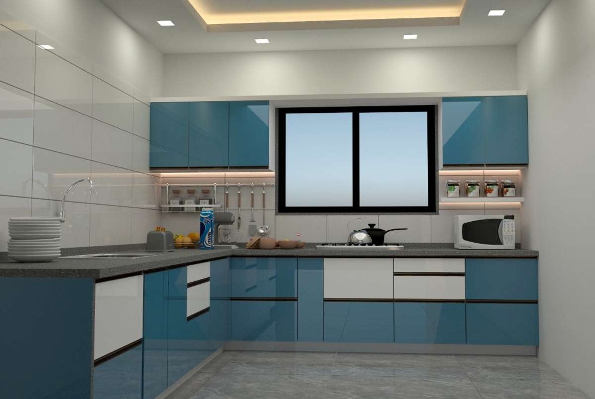 Kitchen, Lighting, Storage Designs by Interior Designer Nandhu Rajendran, Ernakulam | Kolo