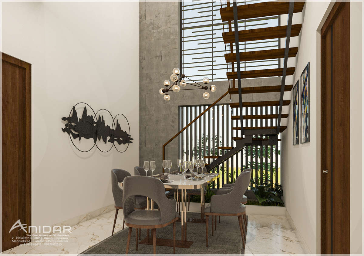 Furniture, Dining, Table, Staircase Designs by Civil Engineer AB BUILDERSDESIGNS, Palakkad | Kolo