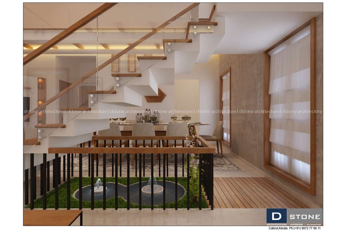 Flooring, Dining, Table, Furniture, Staircase Designs by Architect D STONE, Kozhikode | Kolo