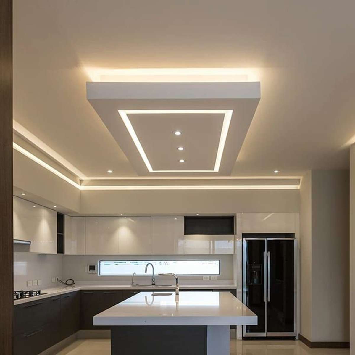Ceiling, Kitchen, Lighting, Storage Designs by Interior Designer shahul AM, Thrissur | Kolo