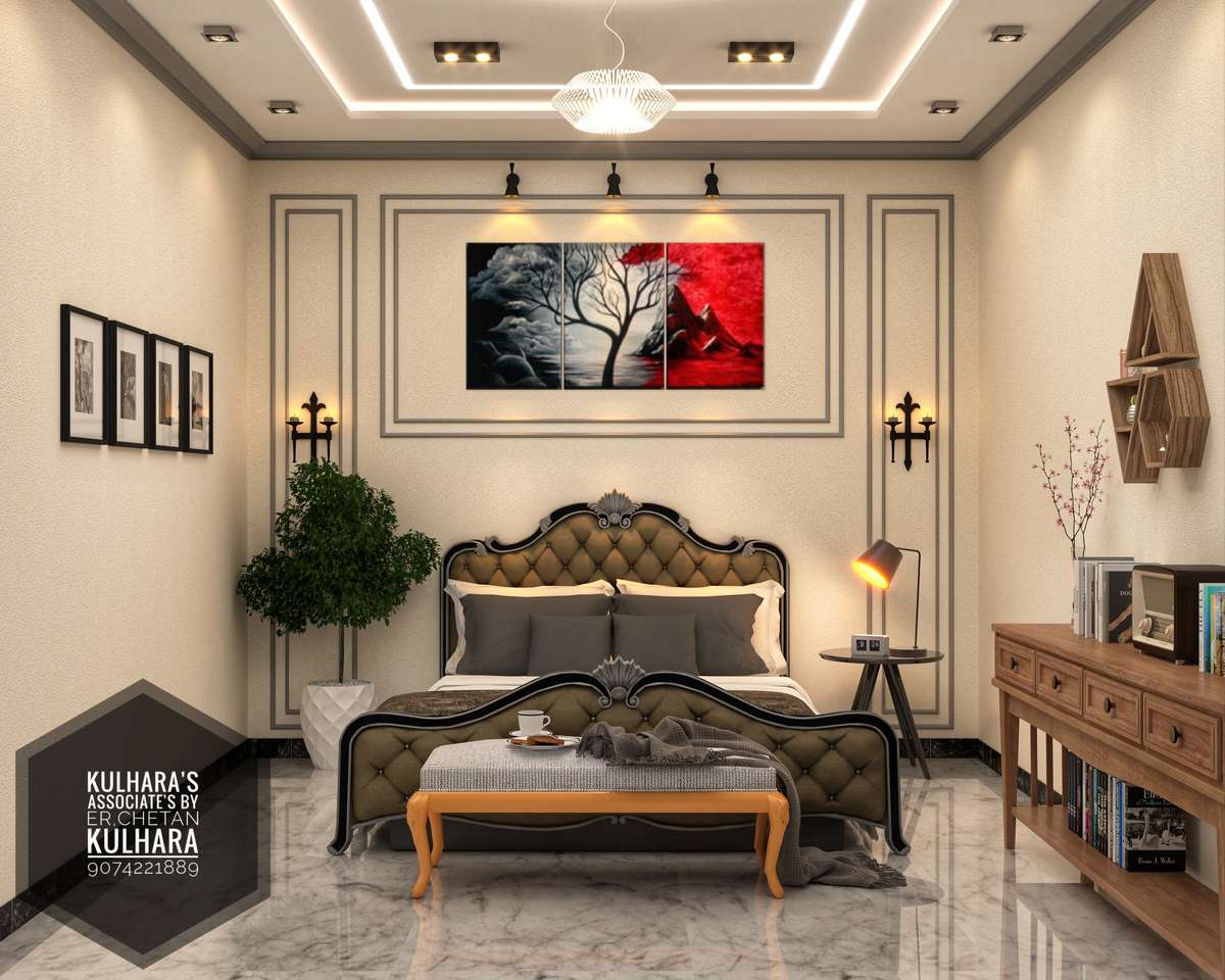 Furniture, Ceiling, Storage, Bedroom, Wall Designs by Civil Engineer KULHARAS ASSOCIATES, Indore | Kolo