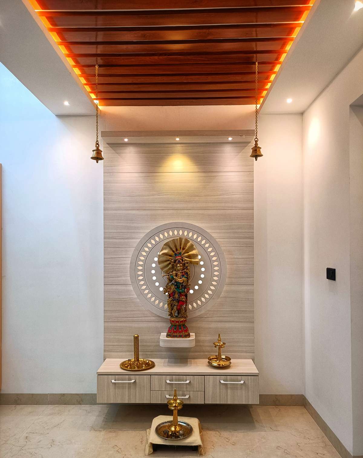 Prayer Room, Lighting, Storage Designs by Architect Zrika Architecture