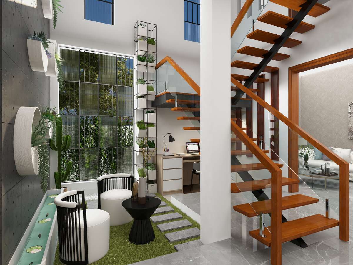 Staircase, Furniture Designs by Interior Designer Ibrahim Badusha, Thrissur | Kolo