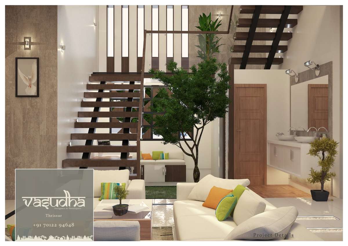 Living, Furniture, Home Decor, Staircase Designs by Civil Engineer Er Divya krishna, Thrissur | Kolo