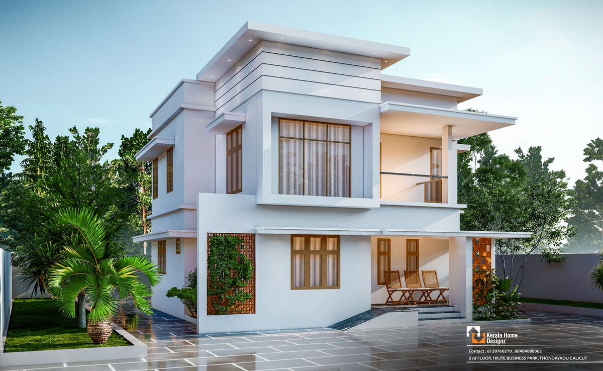 Exterior, Lighting Designs by 3D & CAD Kerala Home Designz, Kozhikode