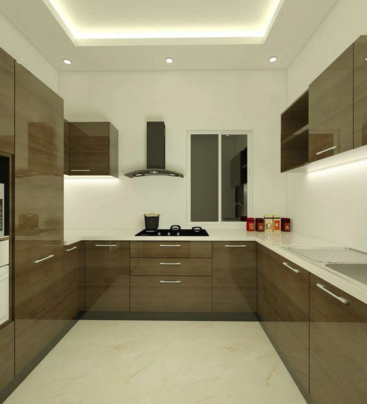 Ceiling, Kitchen, Lighting, Storage Designs by Interior Designer Astha jain, Jaipur | Kolo