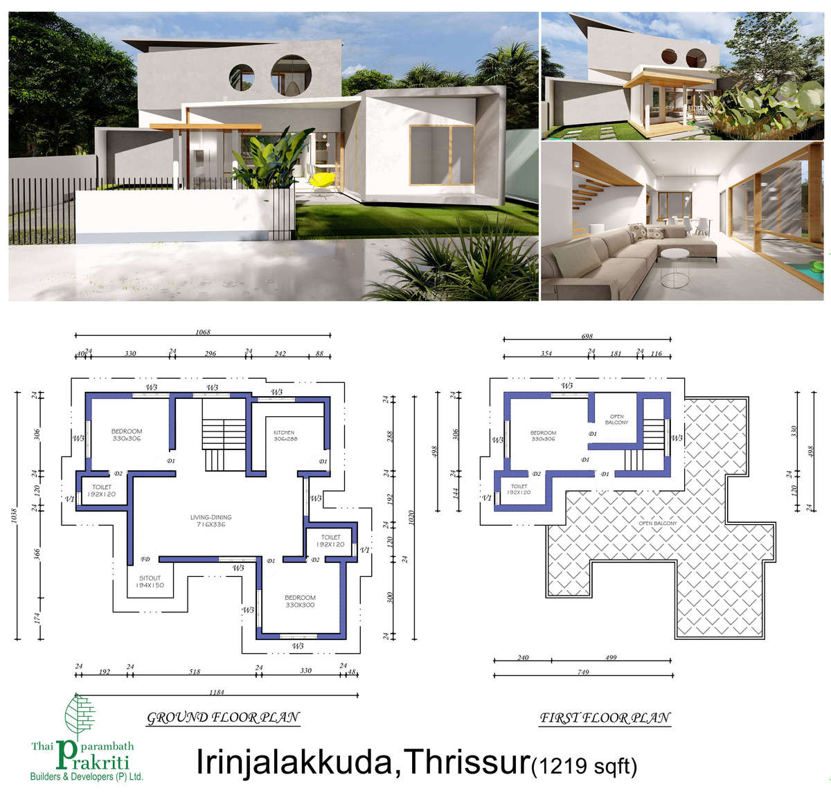 Exterior, Plans Designs by Architect DaNi Mathew, Ernakulam | Kolo