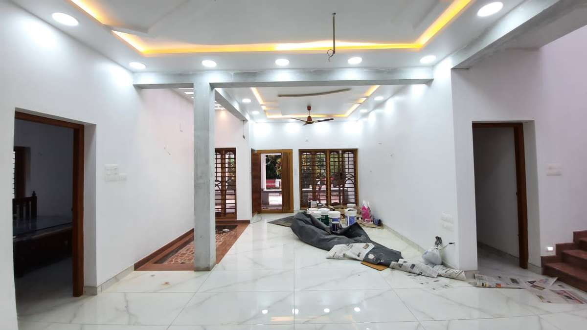 Lighting, Ceiling, Living, Flooring Designs by Civil Engineer stiby kamal, Thrissur | Kolo