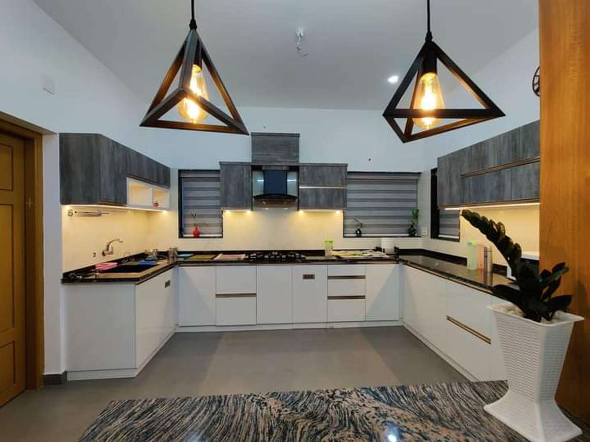 Kitchen, Lighting, Storage Designs by Interior Designer Jobin Jose, Ernakulam | Kolo