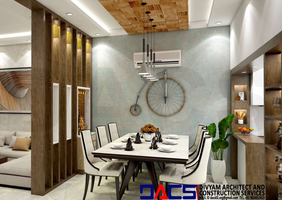Dining, Furniture, Table, Storage, Wall Designs by Architect dacs architects, Delhi | Kolo
