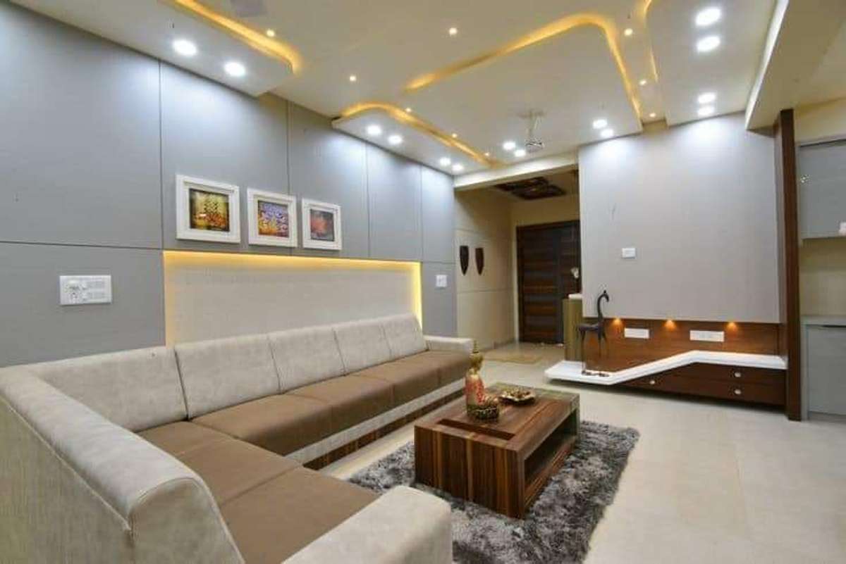 Ceiling, Furniture, Lighting, Living, Table Designs by Contractor Culture Interior, Delhi | Kolo