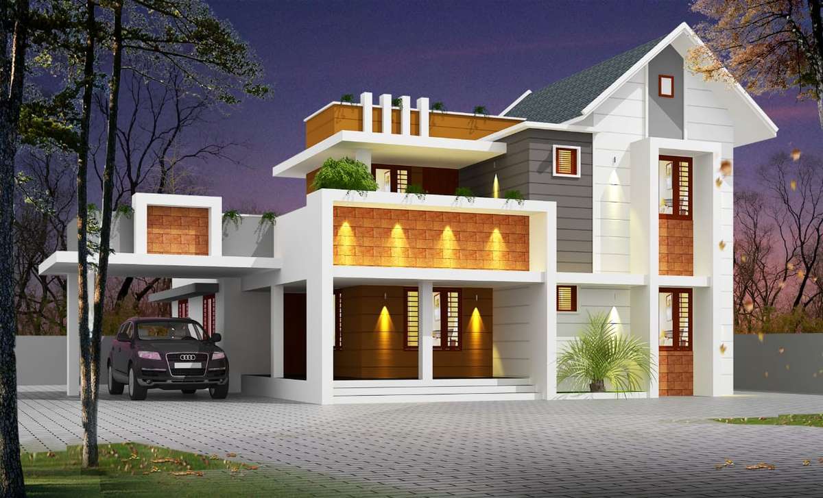 Exterior, Lighting Designs by Contractor SHREELAKSHMI SHREELAKSHMI, Pathanamthitta | Kolo