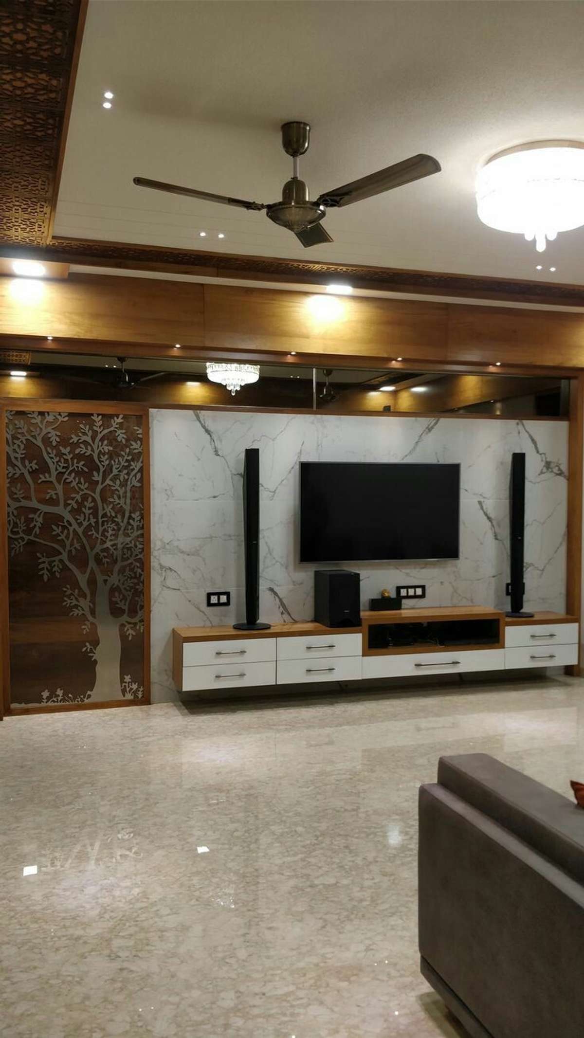 Living, Lighting, Storage Designs by Architect Geetey And Sons Pvt Ltd, Jaipur | Kolo
