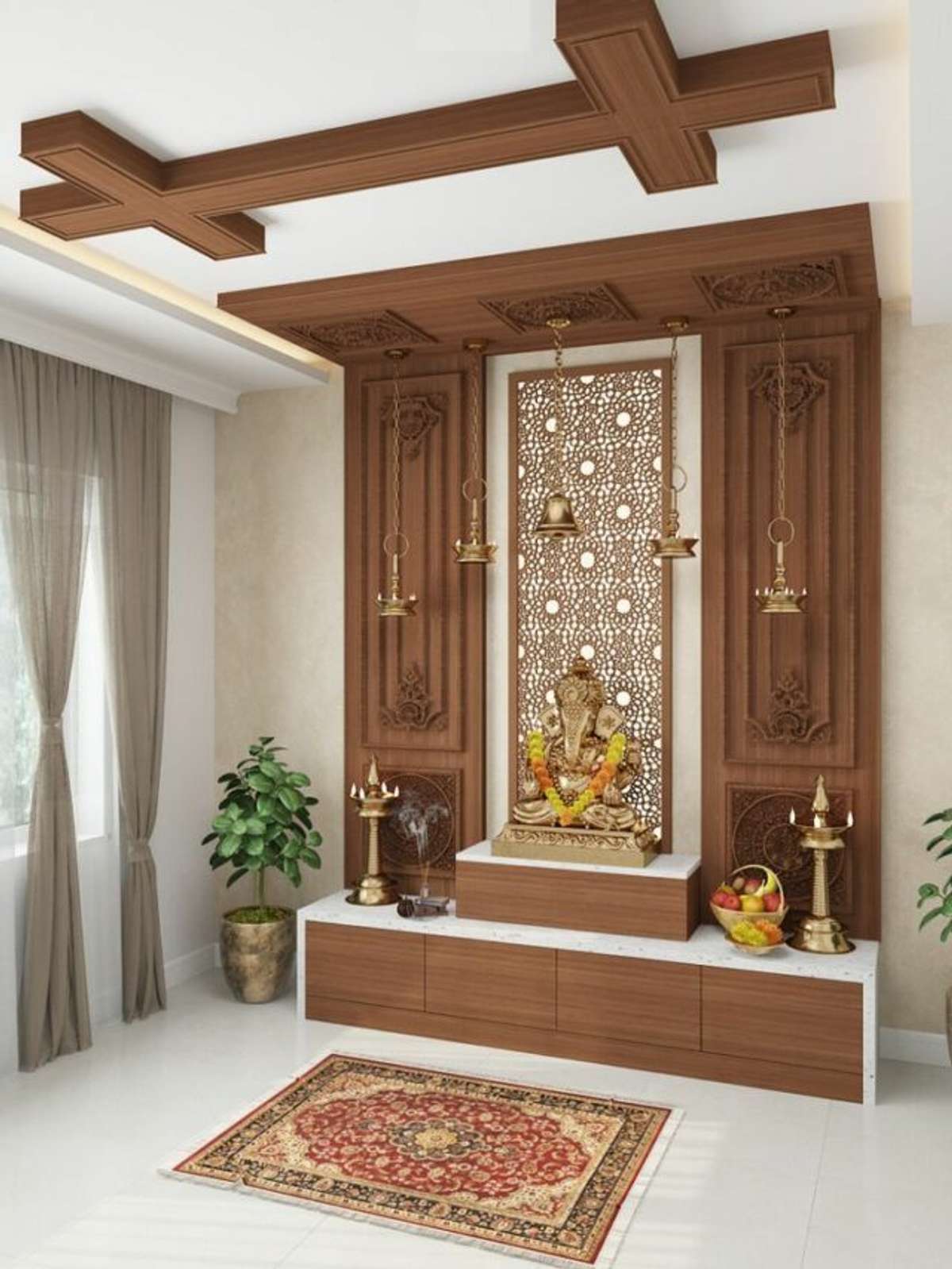 Prayer Room, Storage Designs by Interior Designer Acharaj kumar, Jaipur | Kolo