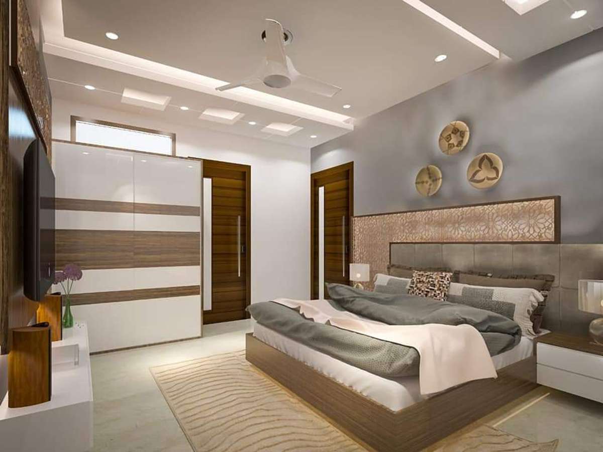 Ceiling, Furniture, Lighting, Storage, Bedroom Designs by Architect Sagar Architects Studio, Ghaziabad | Kolo
