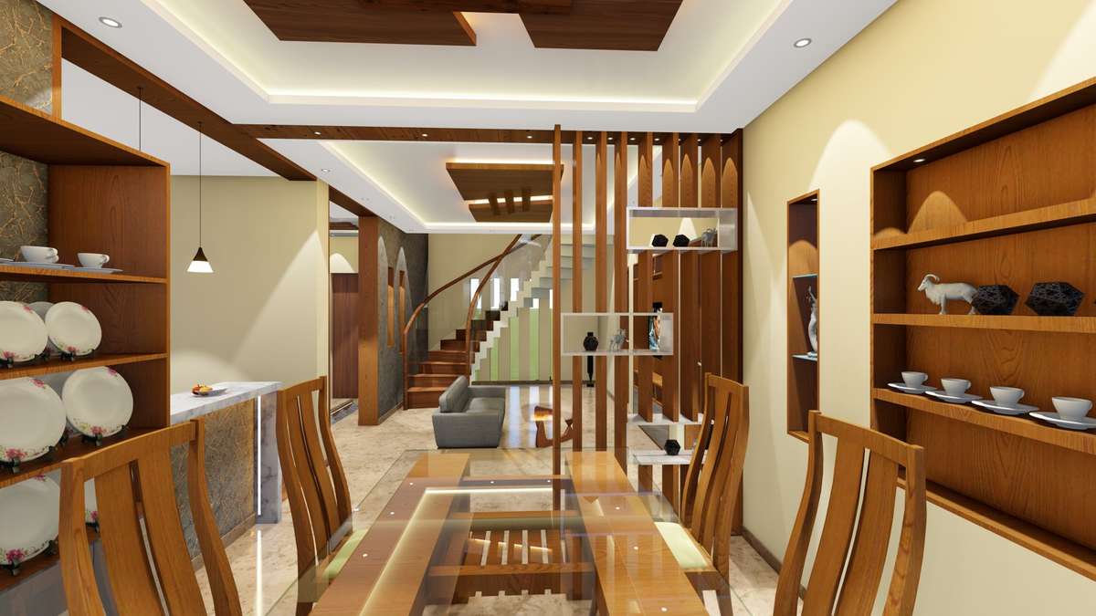 Kitchen, Lighting, Storage Designs by Contractor Vipin Sudarsanan, Kollam | Kolo