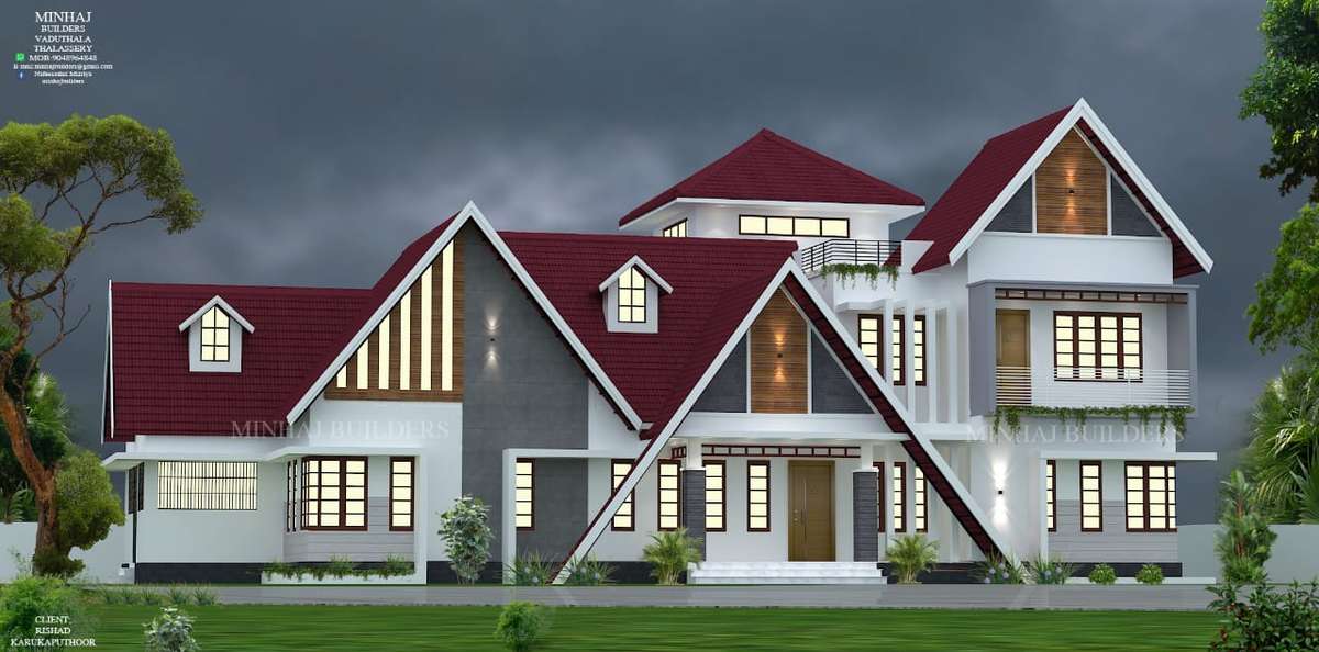 Designs by Civil Engineer Dr NAFEESATHUL MIZRIYA MINHAJ BUILDERS, Thrissur | Kolo