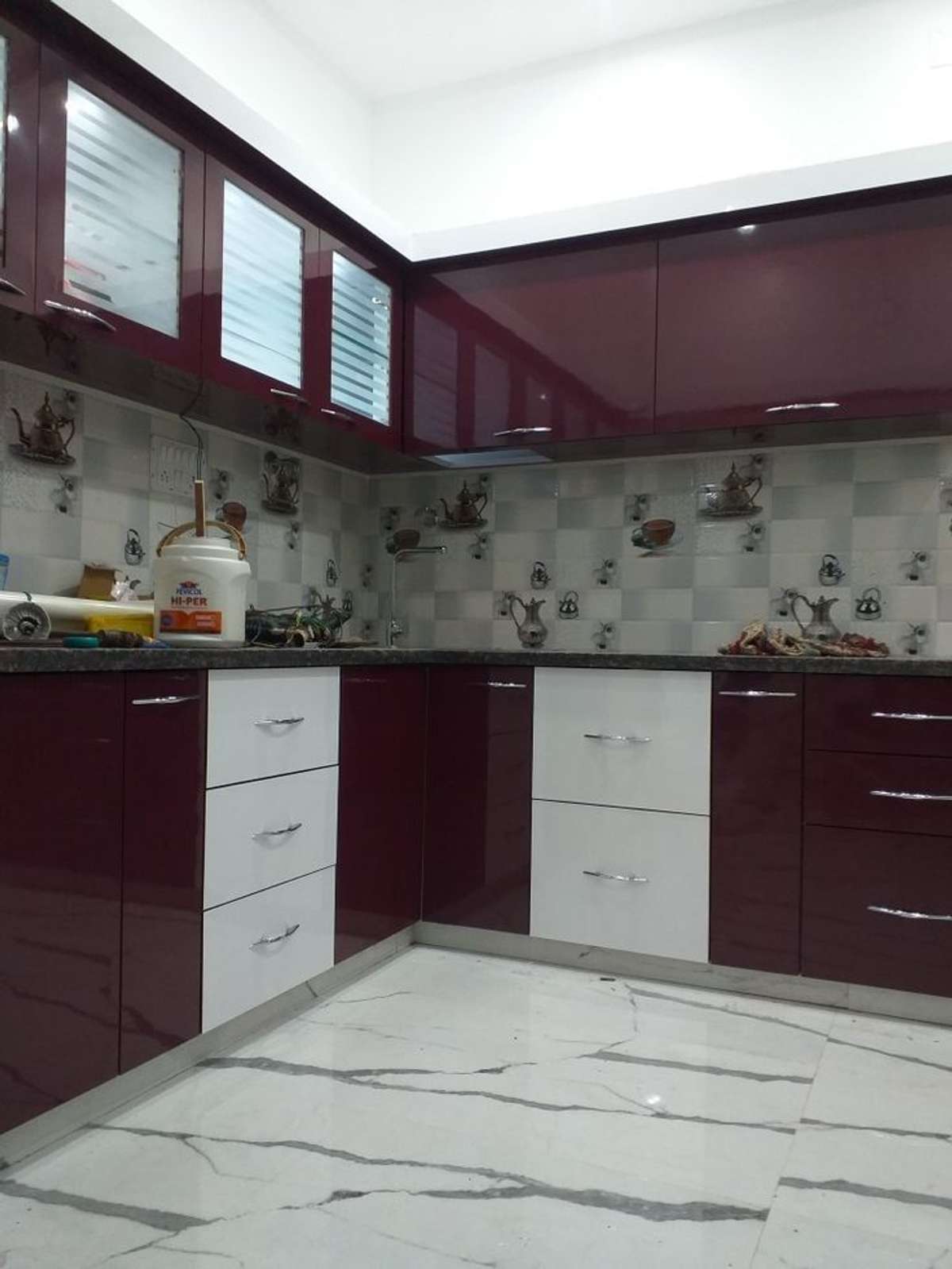 Kitchen, Lighting, Storage Designs by Interior Designer Javed Hafeez Khan, Bhopal | Kolo