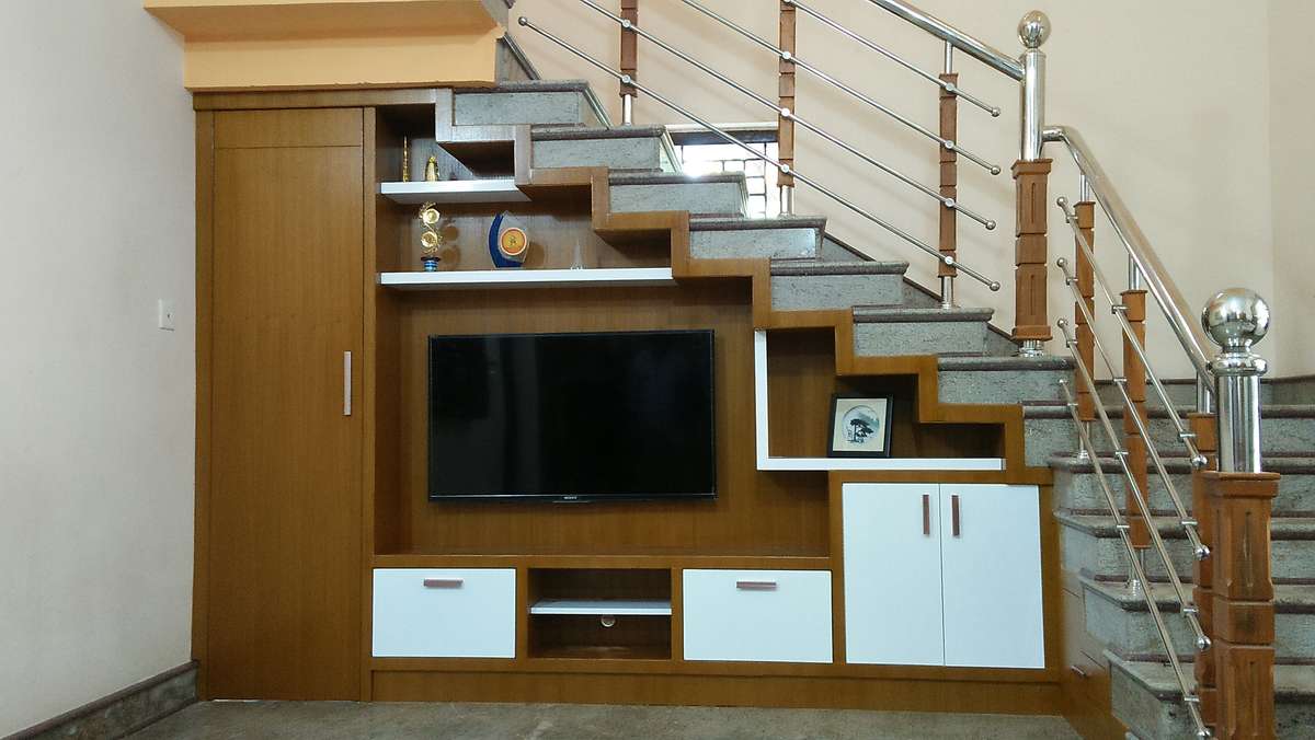 Tv unit 2024 under staircase