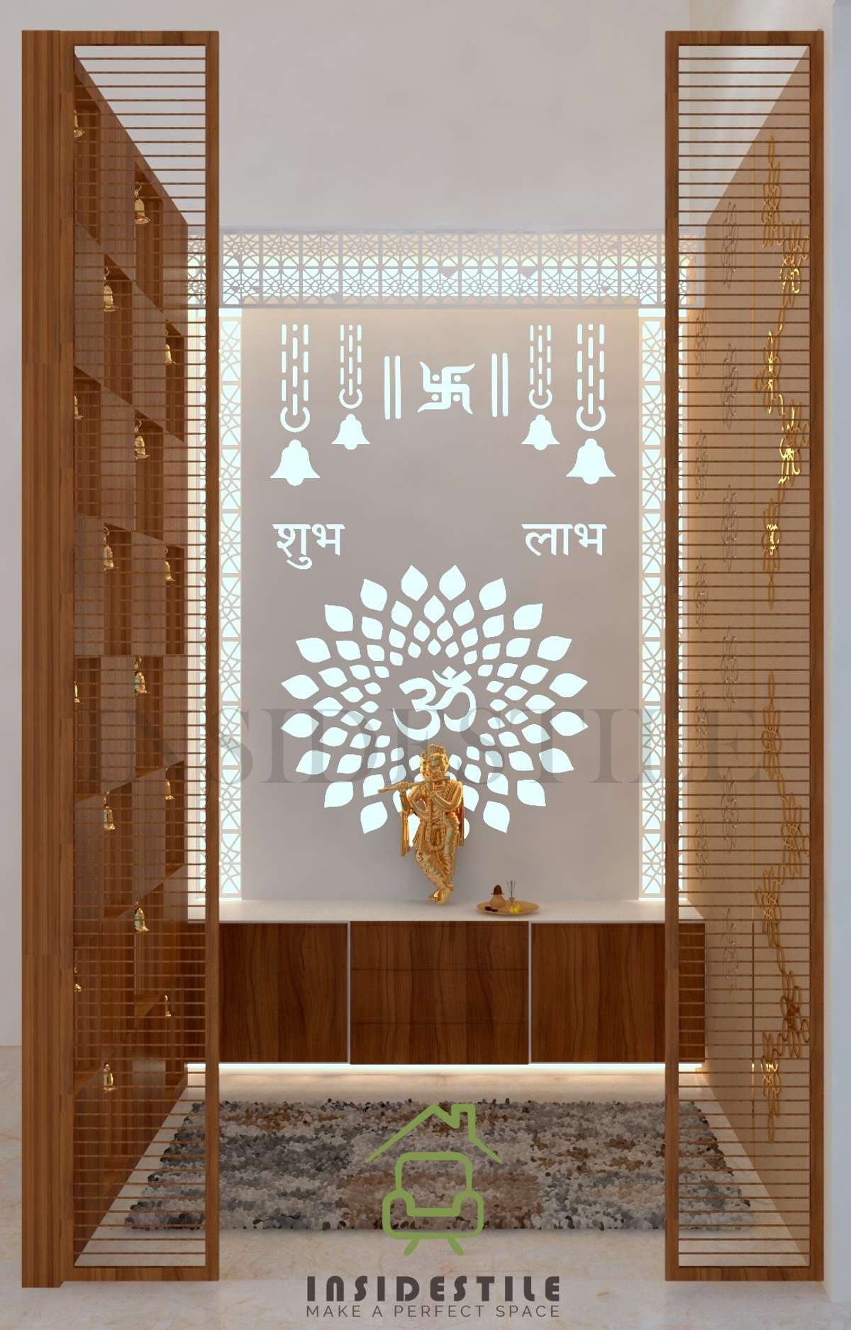 Prayer Room, Storage Designs by Interior Designer Priyanka Bhardwaj, Faridabad | Kolo