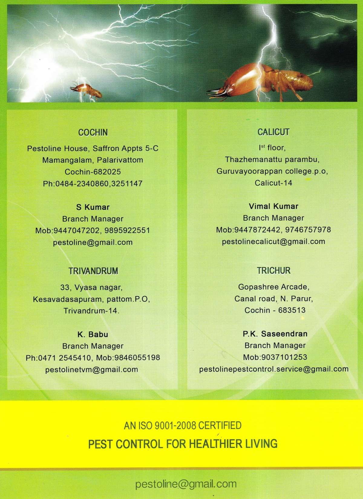 Designs by Service Provider Pestoline Pest control, Kozhikode | Kolo