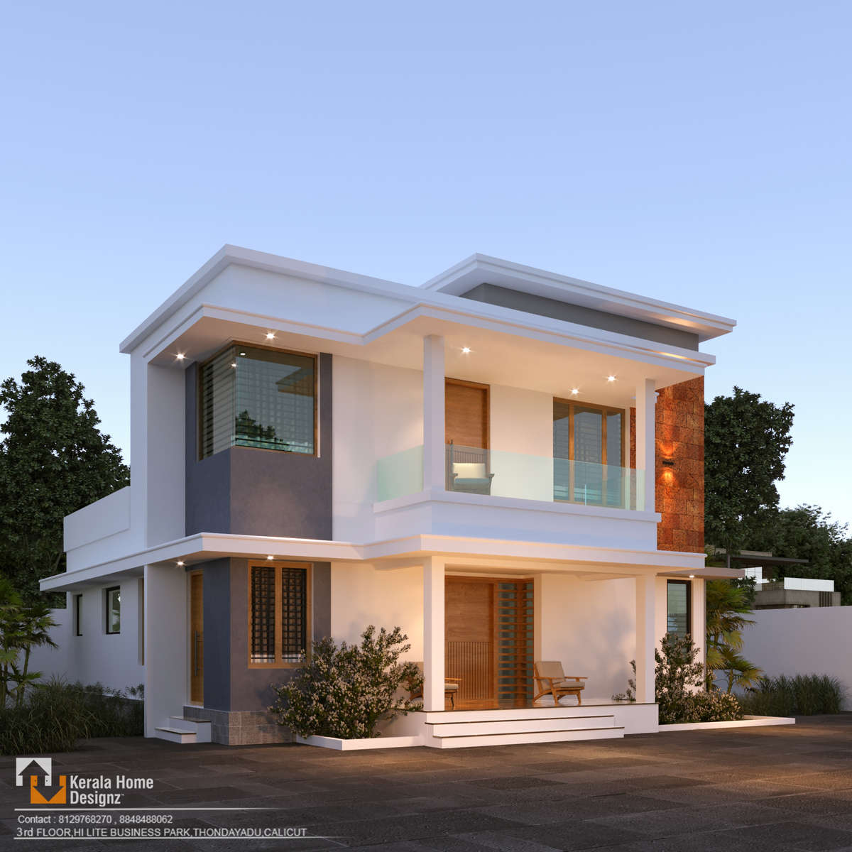 Exterior, Lighting Designs by Contractor വീട് ഒരു സ്വപ്നം, Kozhikode | Kolo