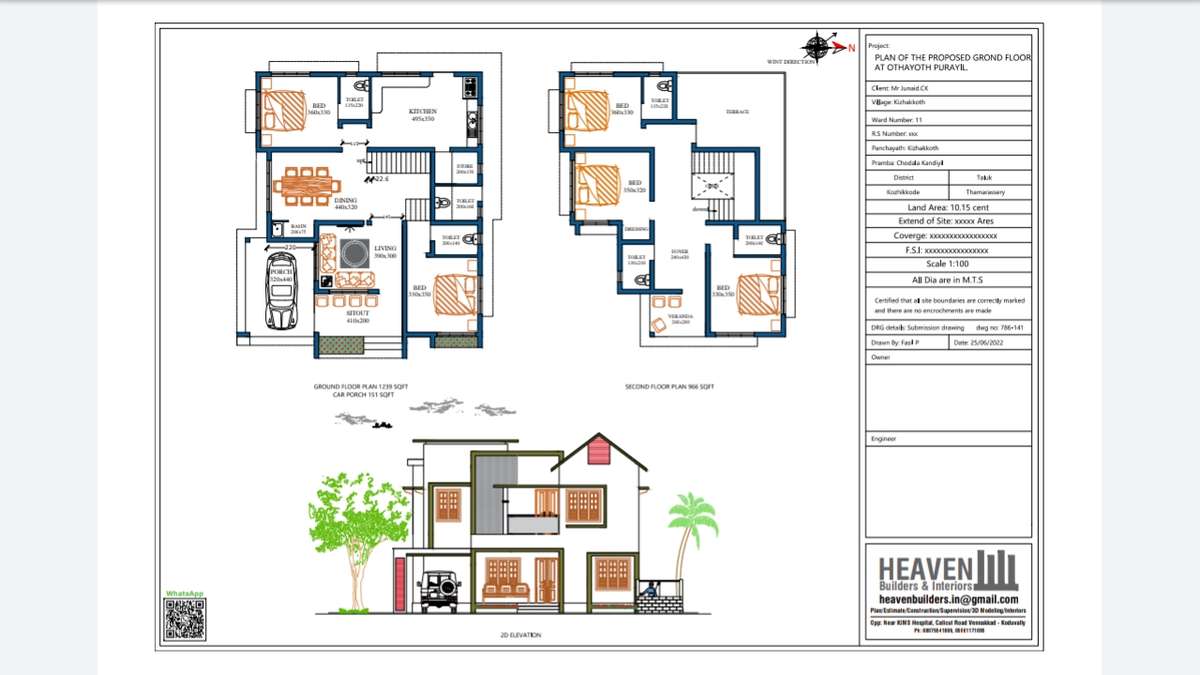 Designs by Civil Engineer Heaven Builders, Kozhikode | Kolo