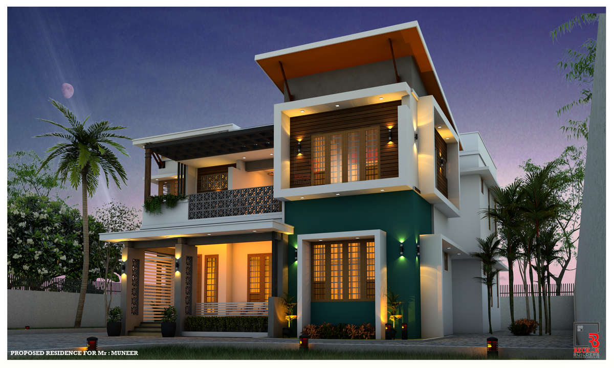 Exterior, Lighting Designs by 3D & CAD suhail RECKON, Malappuram | Kolo