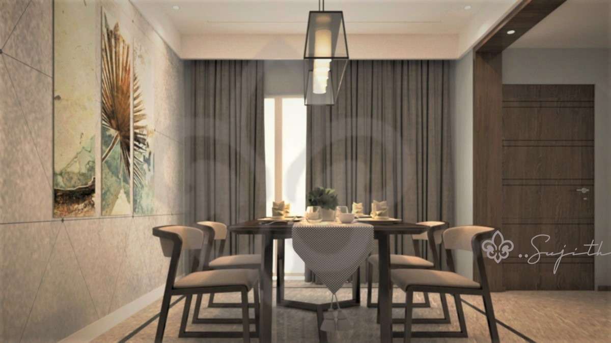 Dining, Furniture, Table, Door, Lighting Designs by Interior Designer Sujith C, Ernakulam | Kolo