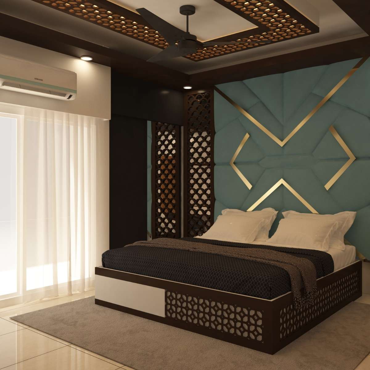 Ceiling, Furniture, Storage, Bedroom, Wall Designs by Interior ...