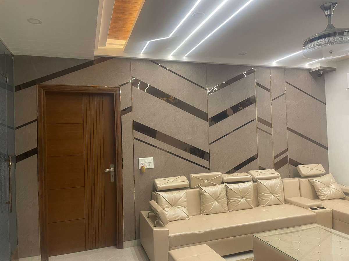 Ceiling, Living, Lighting, Wall, Furniture Designs by Carpenter Amit Sharma, Delhi | Kolo