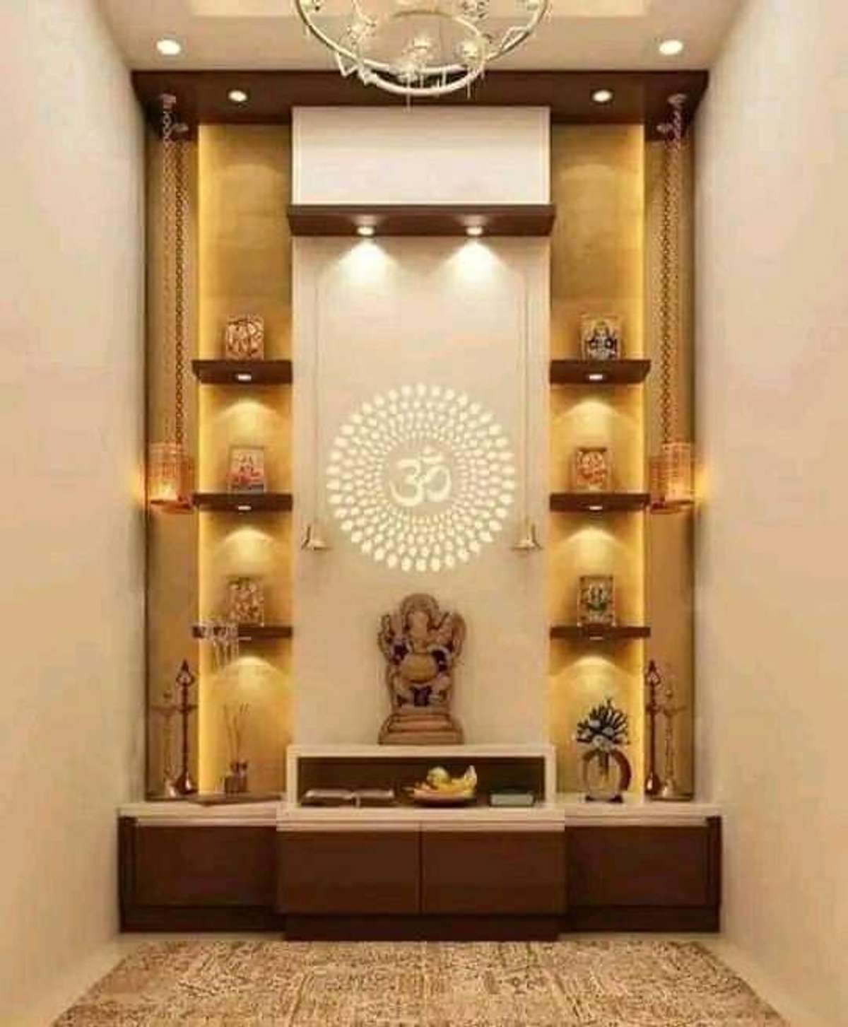 Prayer Room, Storage Designs by Contractor HIBA INTERIOR S, Gautam Buddh Nagar | Kolo